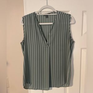 Olive Green V-Neck Sleeveless Tank